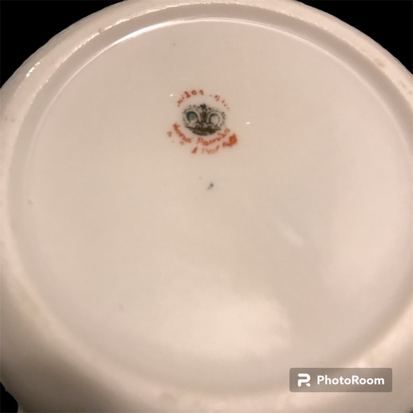 Vintage Rare Lefton Hand-Painted Gold Trim Ashtray Petite Gilded w/White Stones - Picture 9 of 10